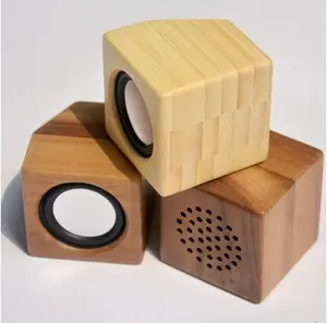 Enceinte décorative rétro, haut-parleur en bois avec NFC, avec support, pour la maison, avec écran tactile