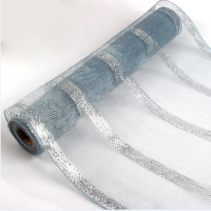 Assortiti Colori Metallici A Righe Extra Largo Della Maglia tubo rotoli di Nastro di 10 metri - Product Image 3