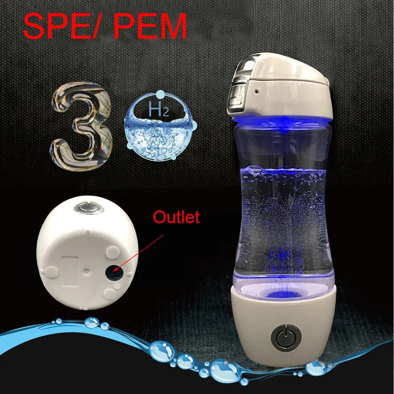 350ML Hydrogen Water Generator Alkaline Maker Rechargeable Portable Water Ionizer Bottle Super Antioxidan Hydrogen-Rich Water