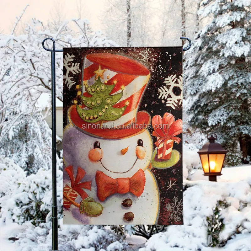 Christmas Decorative Wholesale Knitted Polyester Double-Sided Garden Flag