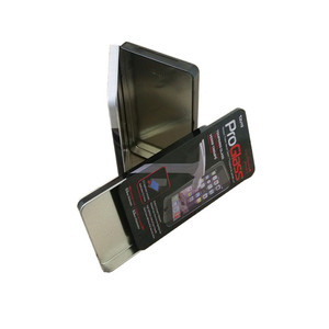 Petite boîte en métal rectangulaire de conception personnalisée en gros pour <span class=keywords><strong>Proglass</strong></span> Boîte en fer blanc coulissante - Product Image 1