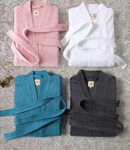 Jubah Mandi Kain Turki Velour Katun Kualitas Tinggi untuk Hotel dan Spa Berenang