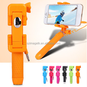 Toma de bolsillo mini pen palo autofoto con led luz flasd, plegable autofoto monopod para smartphone - Product Image 1