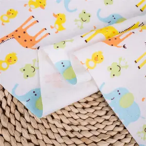 Printing designs 40*42 100% cotton fleece flannel fabric for baby blanket