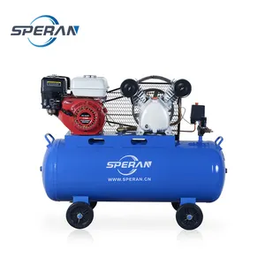 Best price 2 cylinder 100 litre piston industrial air compressors with gasoline engine