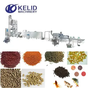 Floating Fish Feed Extruder Machine Full Automatic Pet Snack Food Animal Pellet Floating Fish Feed Extruder Machine