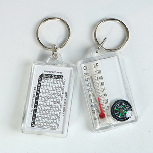 Promoción brújula personalizados llaveros con termómetro - Product Image 1