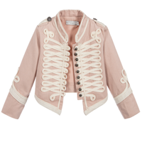 Haute Qualité Enfants Vont Style Militaire Veste En Coton Rose pour Enfants Outwear Unisexe avec Fermeture Boutons