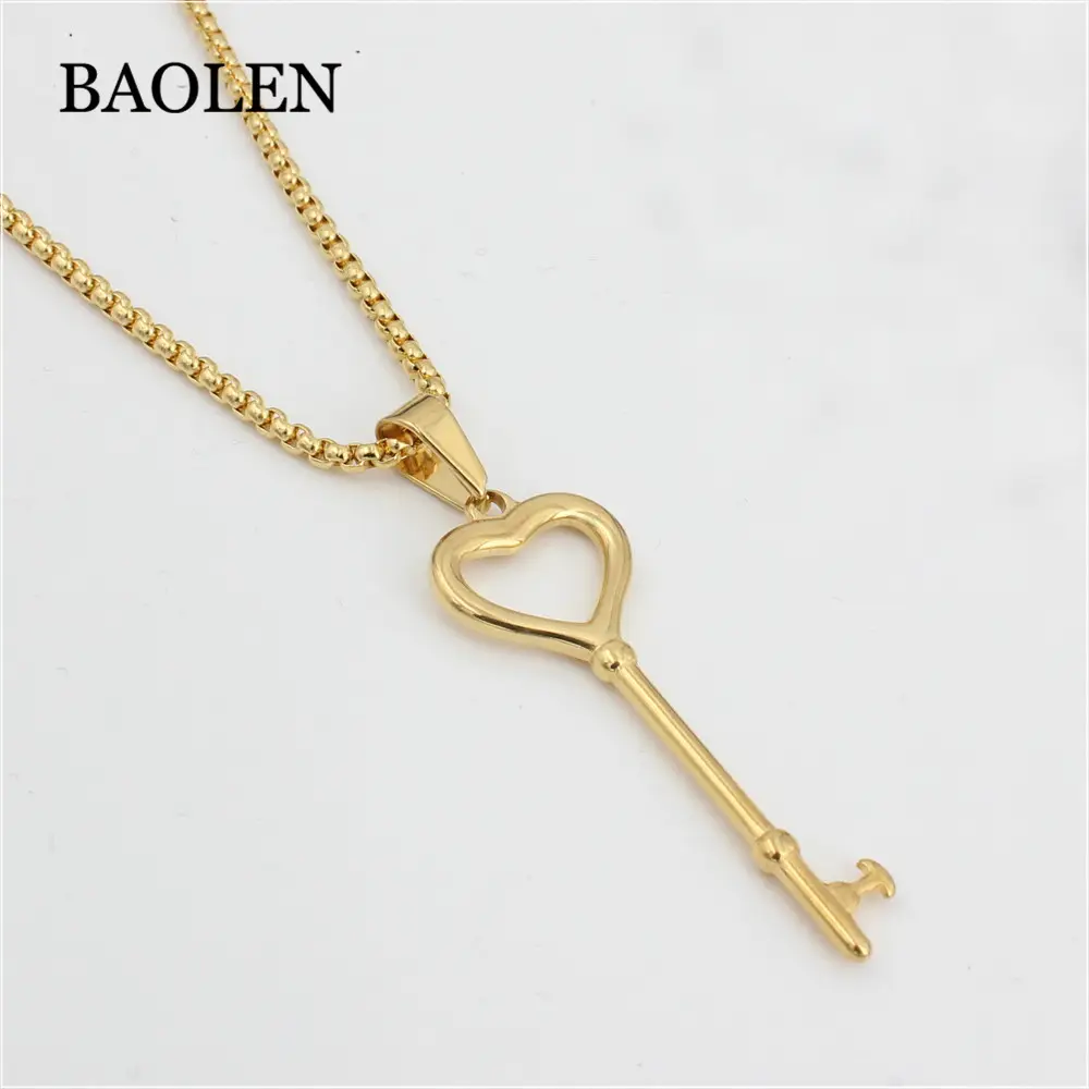 Key Chain Necklaces & Pendants Fashion Jewelry Gold Color Romantic Women Necklace Gift