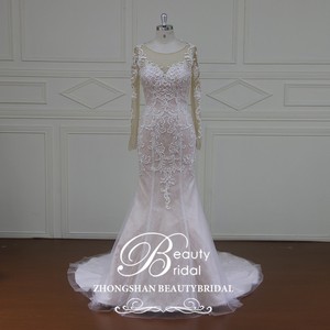 Elegante Design a manica lunga di <span class=keywords><strong>abito</strong></span> da sposa <span class=keywords><strong>abito</strong></span> da sposa sirena <span class=keywords><strong>abito</strong></span> da sposa <span class=keywords><strong>con</strong></span> perline di cristallo e <span class=keywords><strong>gonna</strong></span> <span class=keywords><strong>in</strong></span> <span class=keywords><strong>Tulle</strong></span> rimovibile - Product Image 2