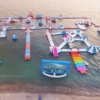 Parc aquatique gonflable flottant personnalisable, parcours d'obstacles, parc d'attractions pour adultes