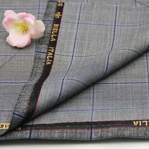 China Leverancier 30 Wol 70 Polyester Plaid Suiting Stof