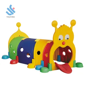 YF-06001B maternelle différentes couleurs en plastique enfants jouer tunnel enfants équipements de jeux d'intérieur chenilles Elf jouet de tunnel