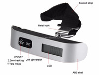 Balance de poche numérique portable de voyage avec température/heure, écran LCD 50 kg, balance électronique numérique pour bagages