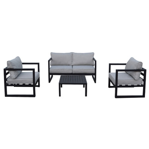 <span class=keywords><strong>Set</strong></span> Divano da <span class=keywords><strong>Giardino</strong></span> Uplion in Metallo e Alluminio a 4 Posti con Cuscini Grigi, <span class=keywords><strong>Set</strong></span> da Esterno Impermeabile per il Tempo Libero - Product Image 3