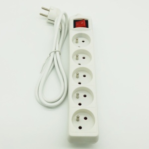 5 yollu Fransız soket kablo Güç Kablosu güç şeridi ile Uzun Kordon ile Çocuk Koruma - Product Image 3