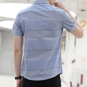 Nuovo Design elegante stampa manica corta in <span class=keywords><strong>lino</strong></span> <span class=keywords><strong>Slim</strong></span> Fit per bambini ragazzi <span class=keywords><strong>camicia</strong></span> Casual - Product Image 4