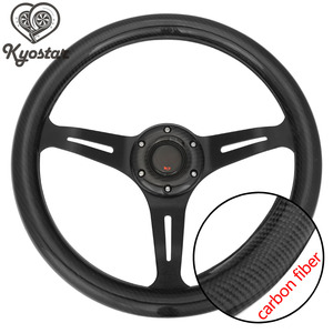 Fibra <span class=keywords><strong>de</strong></span> carbono real negro racing car fibra <span class=keywords><strong>de</strong></span> carbono habló <span class=keywords><strong>cuero</strong></span> perforado volante - Product Image 2