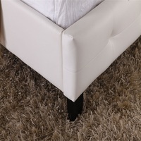 Le dernier cadre de lit rembourré en tissu pour hôtel Double Full King Queen Size au design simple et moderne