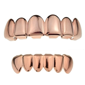 Calandre en acier inoxydable, bijoux Hip Hop, grille argentée ou dorée - Product Image 3