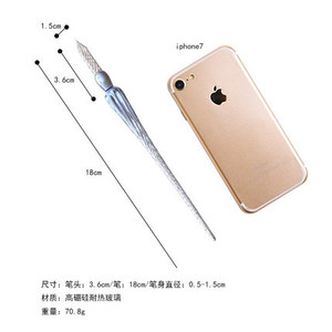 Penna a tuffo <span class=keywords><strong>in</strong></span> cristallo strumenti di scrittura creativi penna regalo <span class=keywords><strong>in</strong></span> inchiostro Non carbone penna a immersione <span class=keywords><strong>in</strong></span> <span class=keywords><strong>vetro</strong></span> fatta a mano Vintage per la scrittura di decorazioni d'arte - Product Image 5