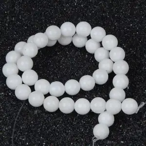 Pierre naturelle Perles De Jade Blanc