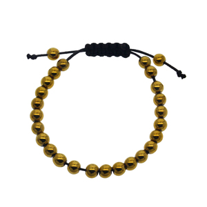 Mode bricolage à la main 6mm perle ronde plaqué or argent deux couleurs <span class=keywords><strong>noir</strong></span> bile cuir corde main chaîne en gros - Product Image 4