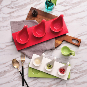 Melamine Plastic Dinnerware Dip Bowls Colorful  Sauce with Handle Sauce Bowl Small
