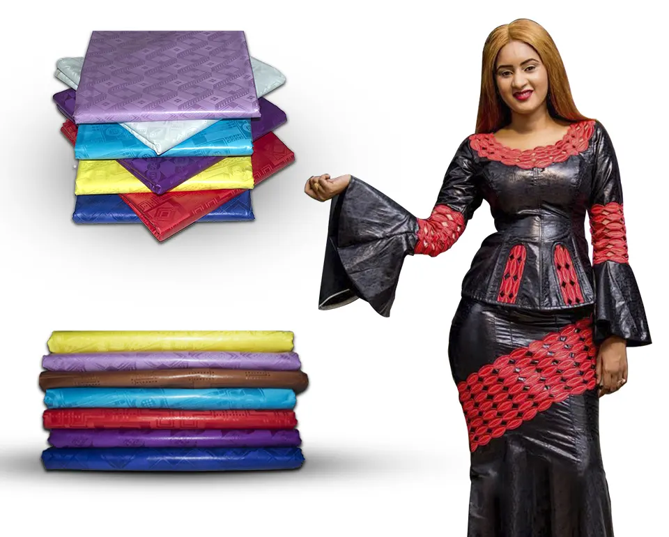 ซัพพลายเออร์จีนร้อนขายเสื้อผ้าแอฟริกัน Bazin Riche ผ้าฝ้าย100% ผลิตสิ่งทอสำหรับผู้หญิงชุด