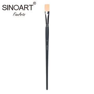 Grigio opaco Finitura Manico Lungo Artista <span class=keywords><strong>Pittura</strong></span> A <span class=keywords><strong>Olio</strong></span> Sintetico Spazzola di Setola - Product Image 3