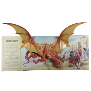 Qualité supérieure 3D Pop-up Enfants Livre D'histoire Polychrome Design avec L'OEM Professionnel Impression Enfants Livre D'activités