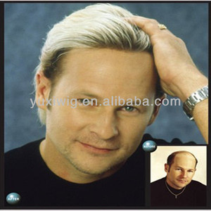 Cabelo humano de alta qualidade para a peruca do homem careca - Product Image 3