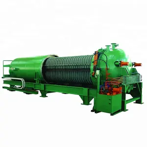 Automatic dreg discharging horizontal pressure leaf plate type filter