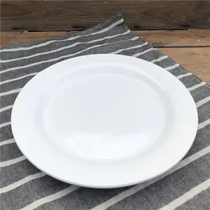 Hot sale high quality ceramic plates assiette porcelaine blanc round dinner plate for restaurant