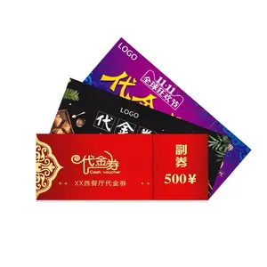 Luxury manufacturer customized value voucher printing cheap Shopping cash coupons printing