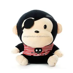new design plush pirates of the monkey toy in one eye