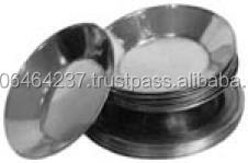 Nouvelle plaque de métal argenté dîner en acier inoxydable rond exigence personnalisée Logo assiettes en étain - Product Image 5