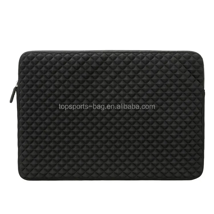 Hp dizüstü siyah için sıcak satış elmas şekli özel boyut neopren laptop case