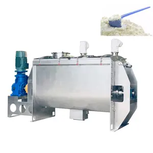 Chemical horizontal powder ribbon mixer machine for mixing