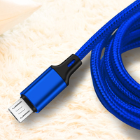 0,5 M/1M/2M LED magnético Micro USB Cable ángulo 90 grados L forma Nylon trenzado cargador Cable para IPhone/tipo C/Micro USB