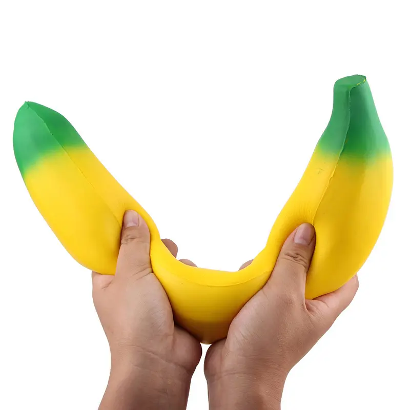 Japan Huge Squishy Super Jumbo 40cm Fruit Squishies Soft Slow Rising PU Stress Squishies Banana Toys