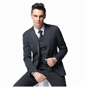 Moda autunno/inverno abiti Casual da uomo Logo popolare <span class=keywords><strong>Gentlemen</strong></span> Slim 3 pezzi Business Suit migliori abiti da sposo da uomo - Product Image 6