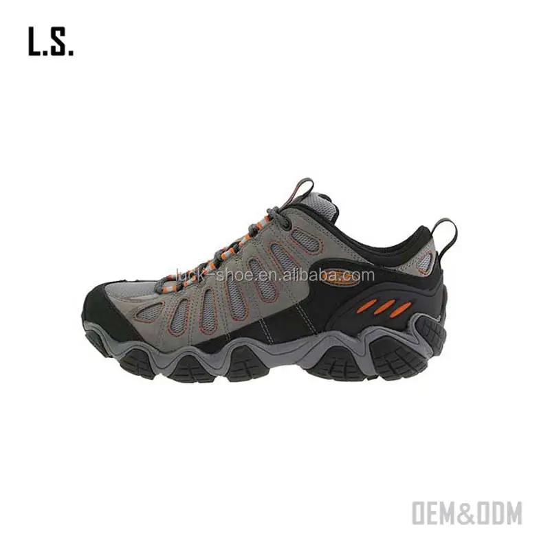 top quality mens hiking shoes gray anti-slip climbing boots low cut skid resistance hiking boots