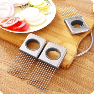 Porte-<span class=keywords><strong>oignon</strong></span> facile Trancheuse Outils de légumes Coupe-tomates Gadgets de cuisine en acier inoxydable mtl - Product Image 1