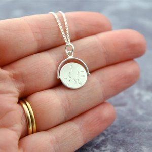 Spinning "ti amo" ciondolo illusione ottica in acciaio inossidabile. <span class=keywords><strong>Parole</strong></span> Spinning collana, Spinner collana - Product Image 3