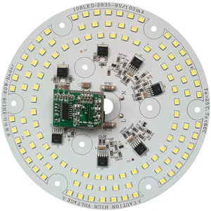 최대 60 W/유휴 15W 화이트 pcb smd ac 라운드 알루미늄 모듈 led 보드 LED 모션 레이더 센서 천장 조명