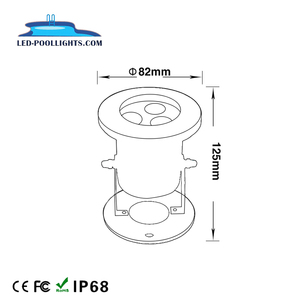 IP68 étanche 3W 9W 304SS a mené la lumière sous-marine 12V 24V sous la lampe de tache d'eau - Product Image 6