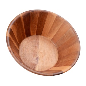 Grote acaciahouten saladekom serveerschaal voor fruit of salades, 30 cm diameter x 18 cm hoogte, keukenkom voor thuis - Product Image 3