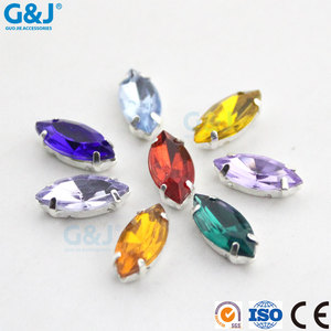 Guojie marca Marquise Forma Taiwán acrílico decoración piedras cosen en granos de Acrílico con garra al por mayor - Product Image 2