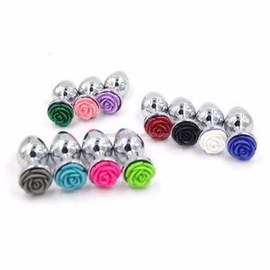 Paslanmaz çelik Metal çiçeği Anal Plug popo fiş çiçek Anal Plug - Product Image 5